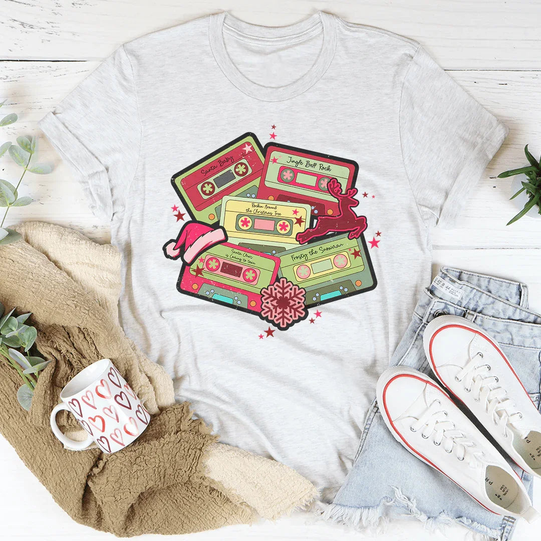 Christmas Cassettes Tee - WonderingCloth