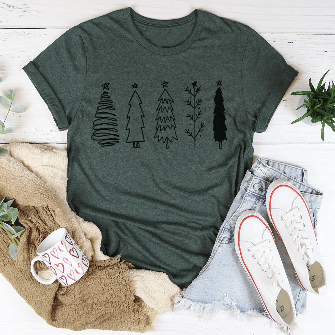 Christmas Trees Tee - WonderingCloth