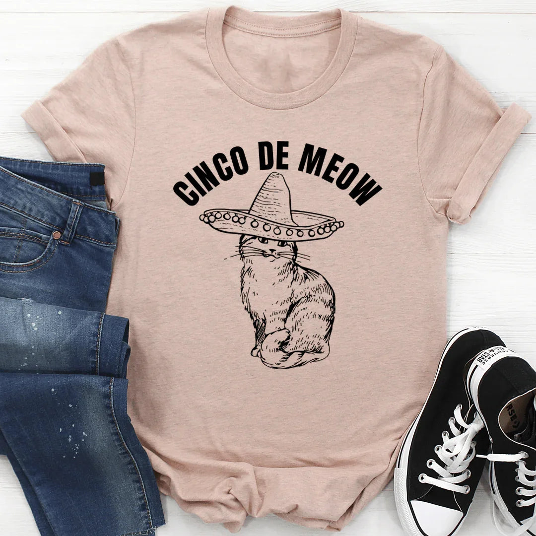 Cinco De Meow Tee - WonderingCloth