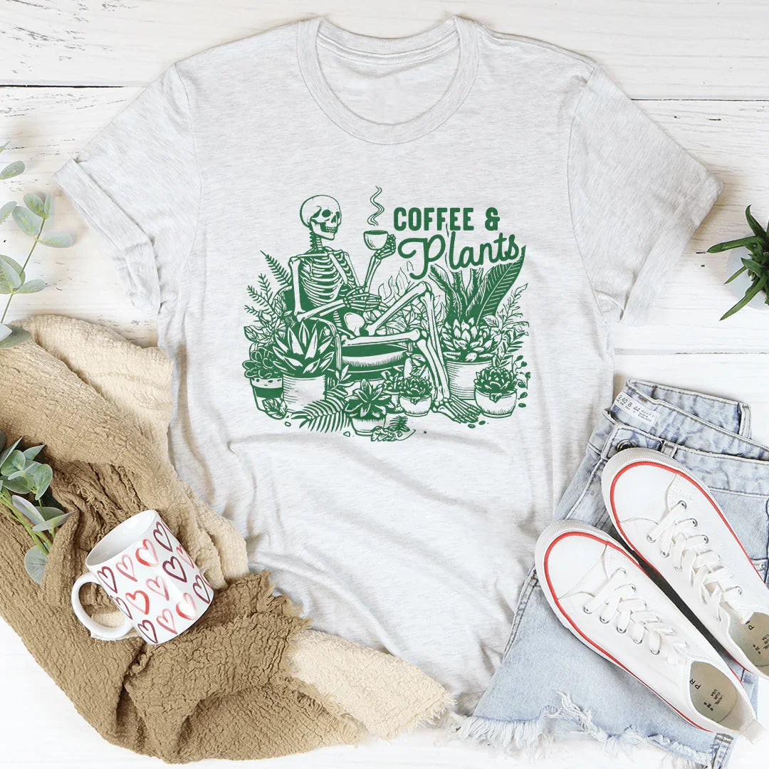 Coffee And Plants Tee - WonderingCloth