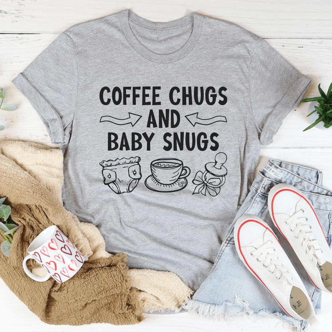 Coffee Chugs And Baby Snugs Tee - WonderingCloth