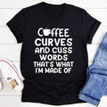 Coffee Curves & Cuss Words Tee - WonderingCloth