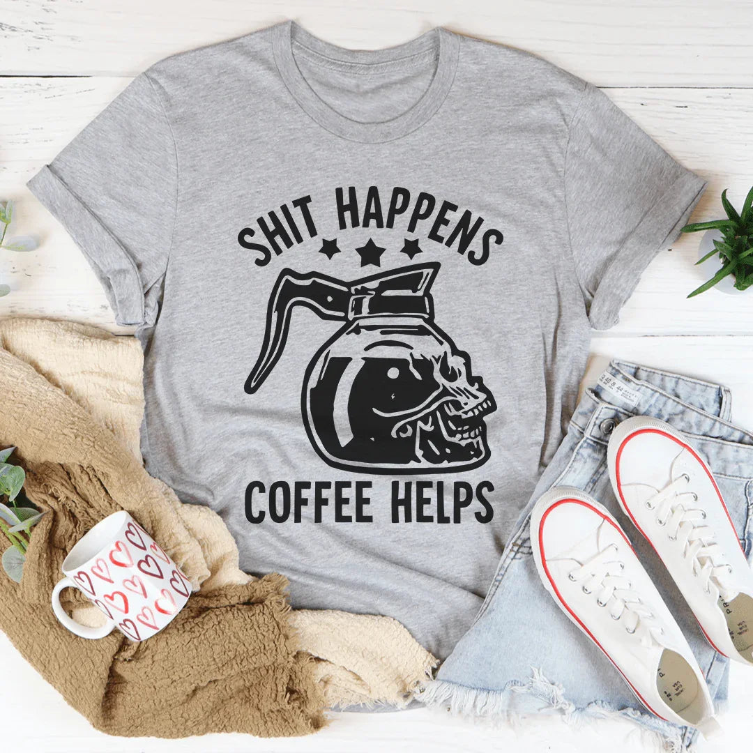 Coffee Helps Tee - WonderingCloth