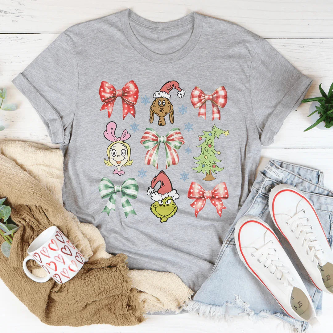 Coquette Bow Grinch Tee - WonderingCloth