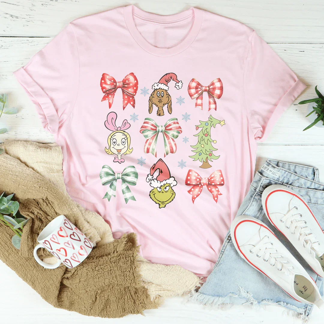 Coquette Bow Grinch Tee - WonderingCloth