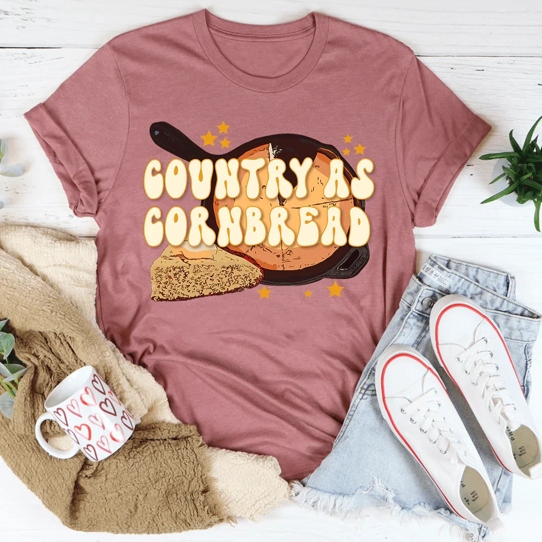 Country As Cornbread Tee - WonderingCloth