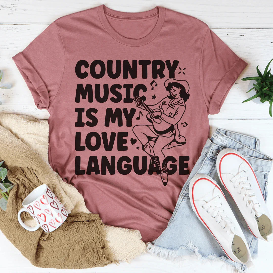 Country Music Is my Love Language Tee - WonderingCloth