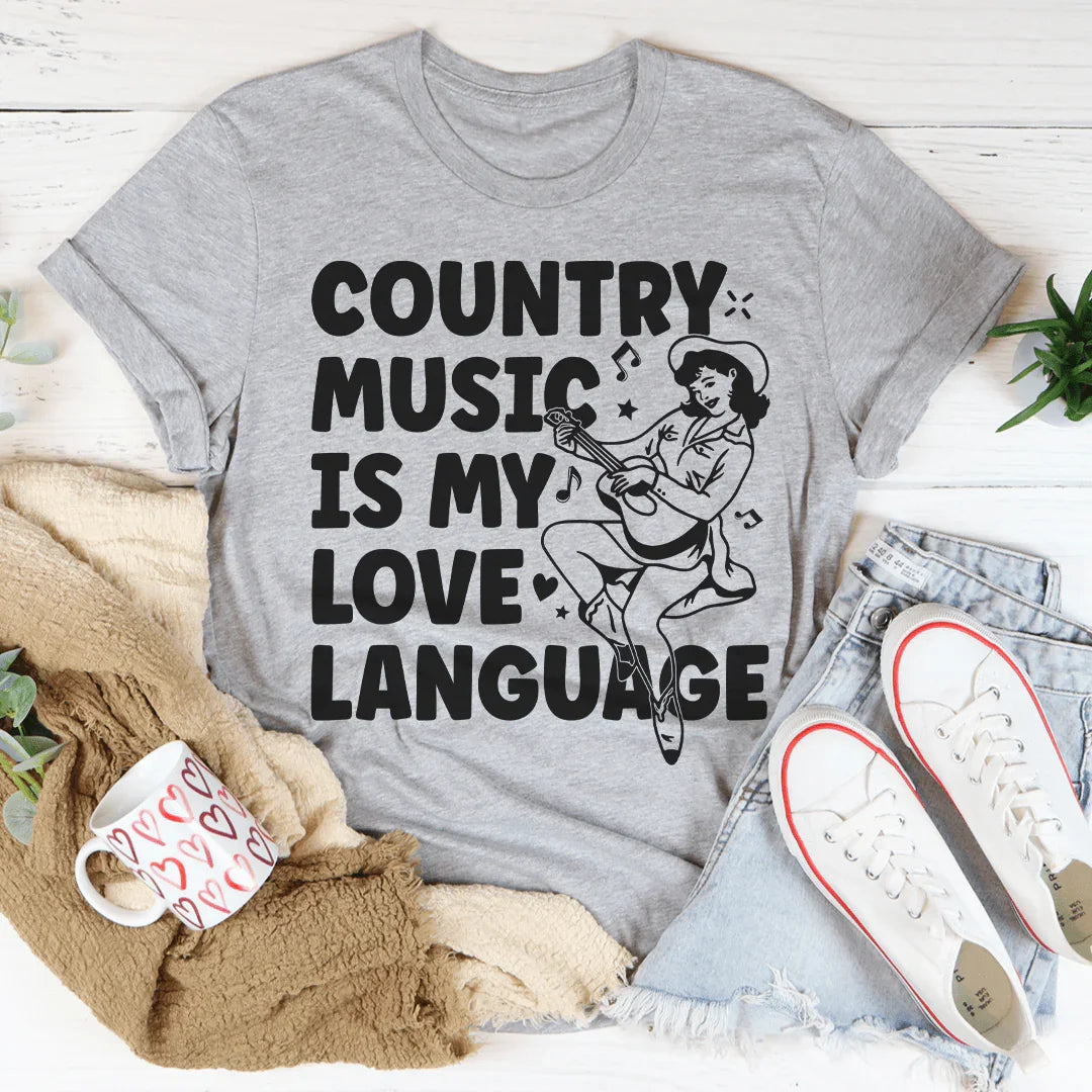 Country Music Is my Love Language Tee - WonderingCloth