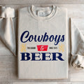 Cowboys & Beer Sweatshirt - WonderingCloth
