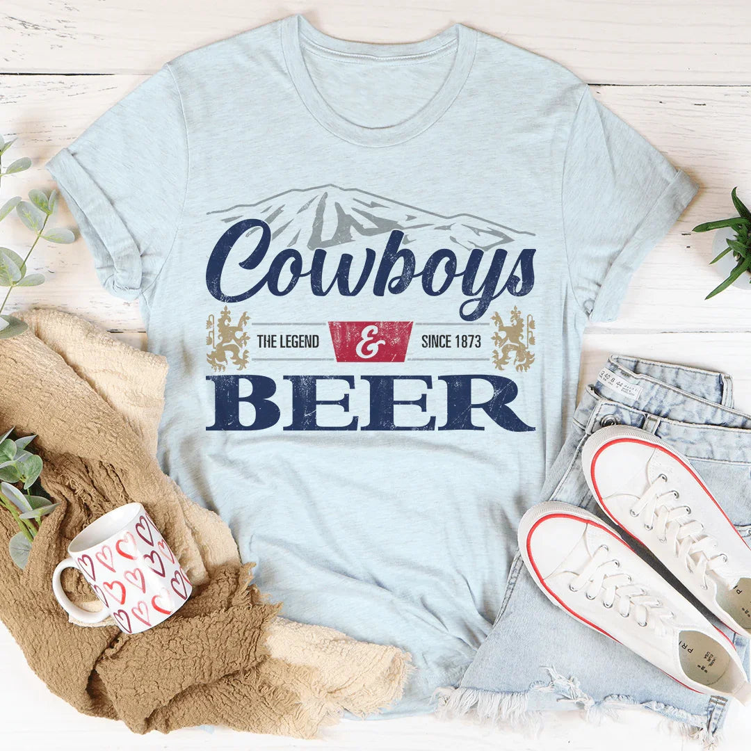 Cowboys & Beer Tee - WonderingCloth