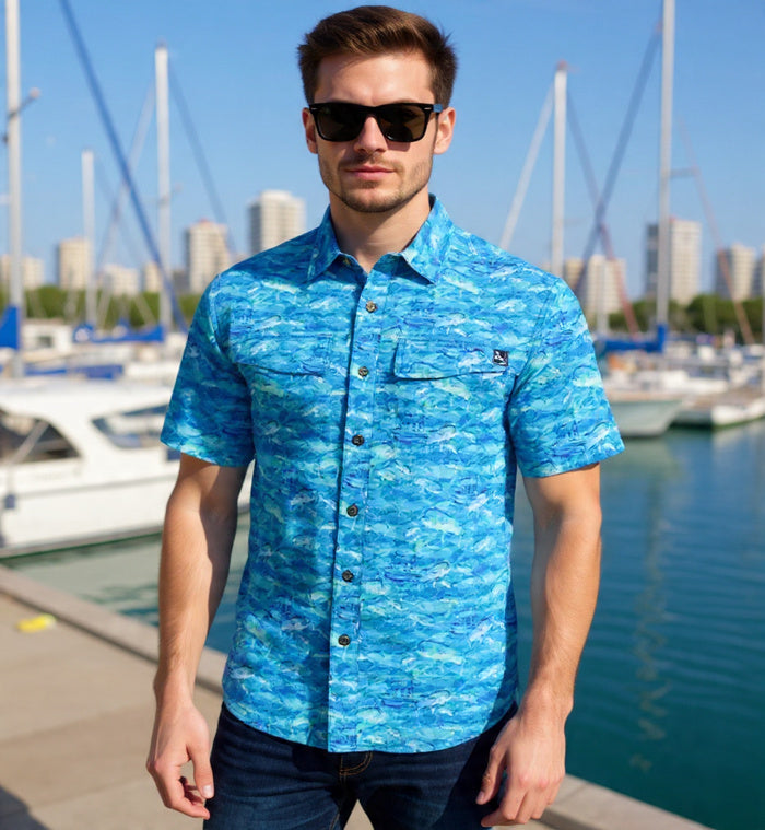 Men's Mahi Rush UV Vented Fishing Shirt - WonderingCloth