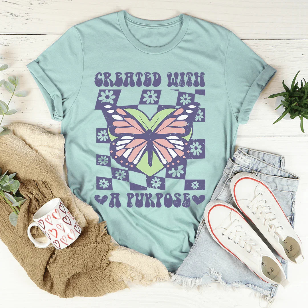Created With A Purpose Tee - WonderingCloth
