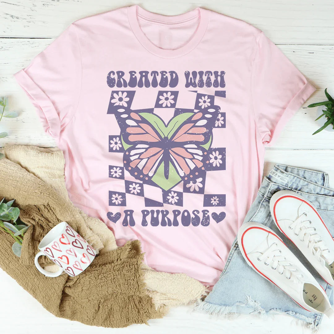 Created With A Purpose Tee - WonderingCloth