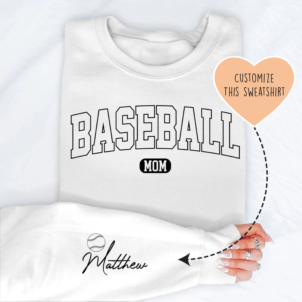 Custom Baseball Mom Sweatshirt - WonderingCloth
