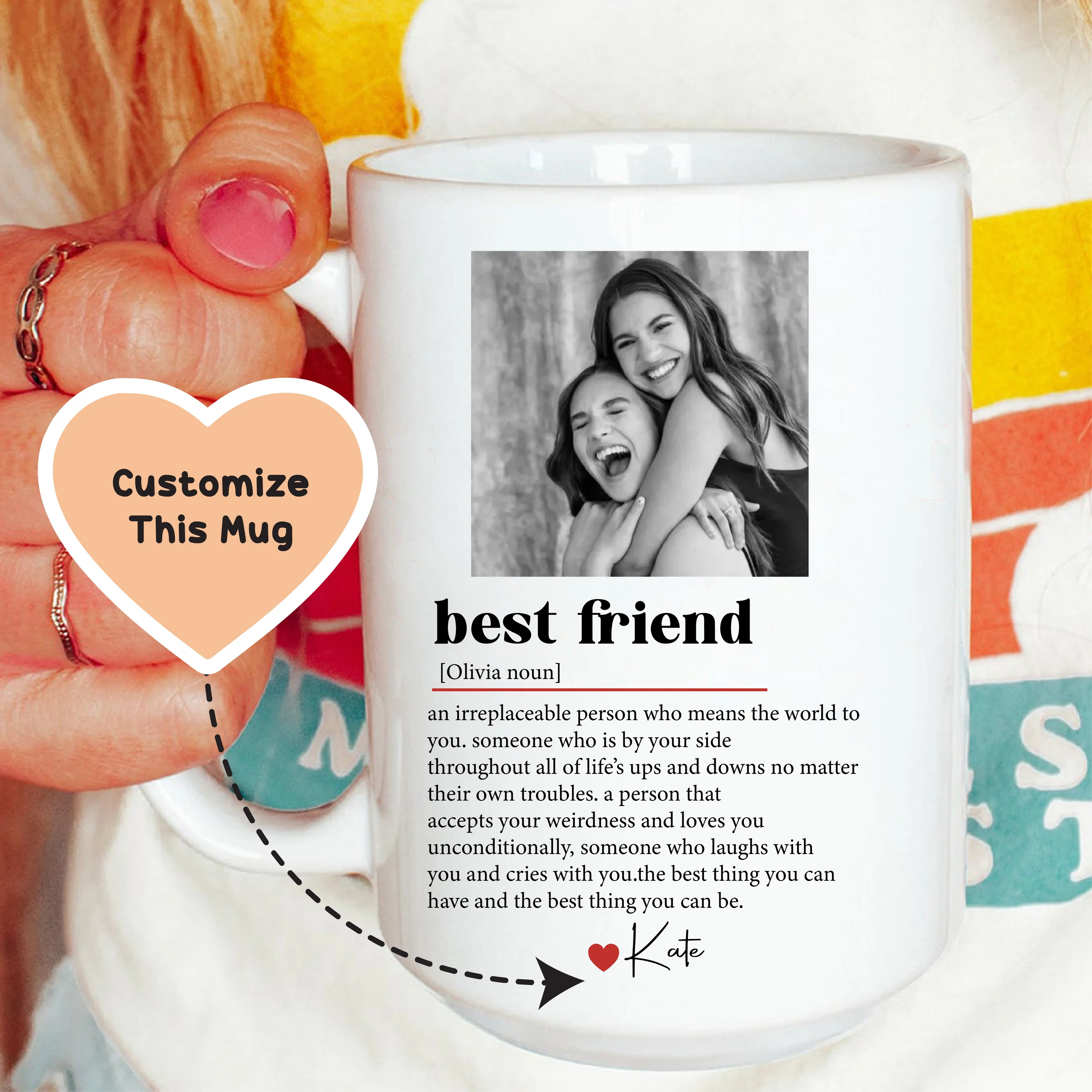 Custom Best Friend Mug - WonderingCloth