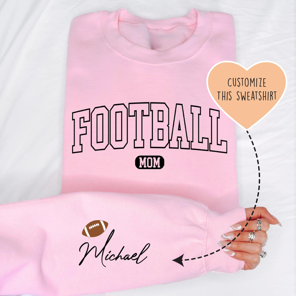 Custom Football Mom Sweatshirt - WonderingCloth