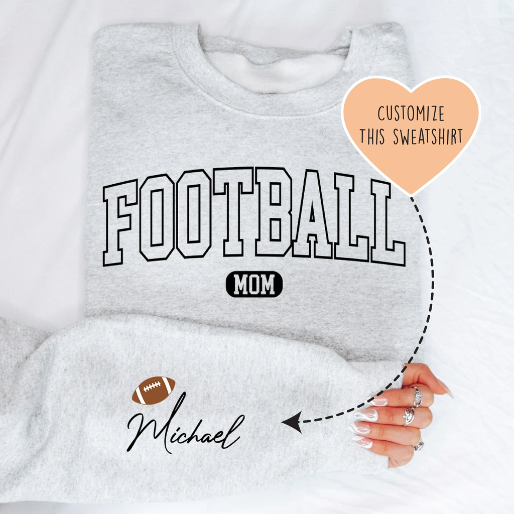 Custom Football Mom Sweatshirt - WonderingCloth