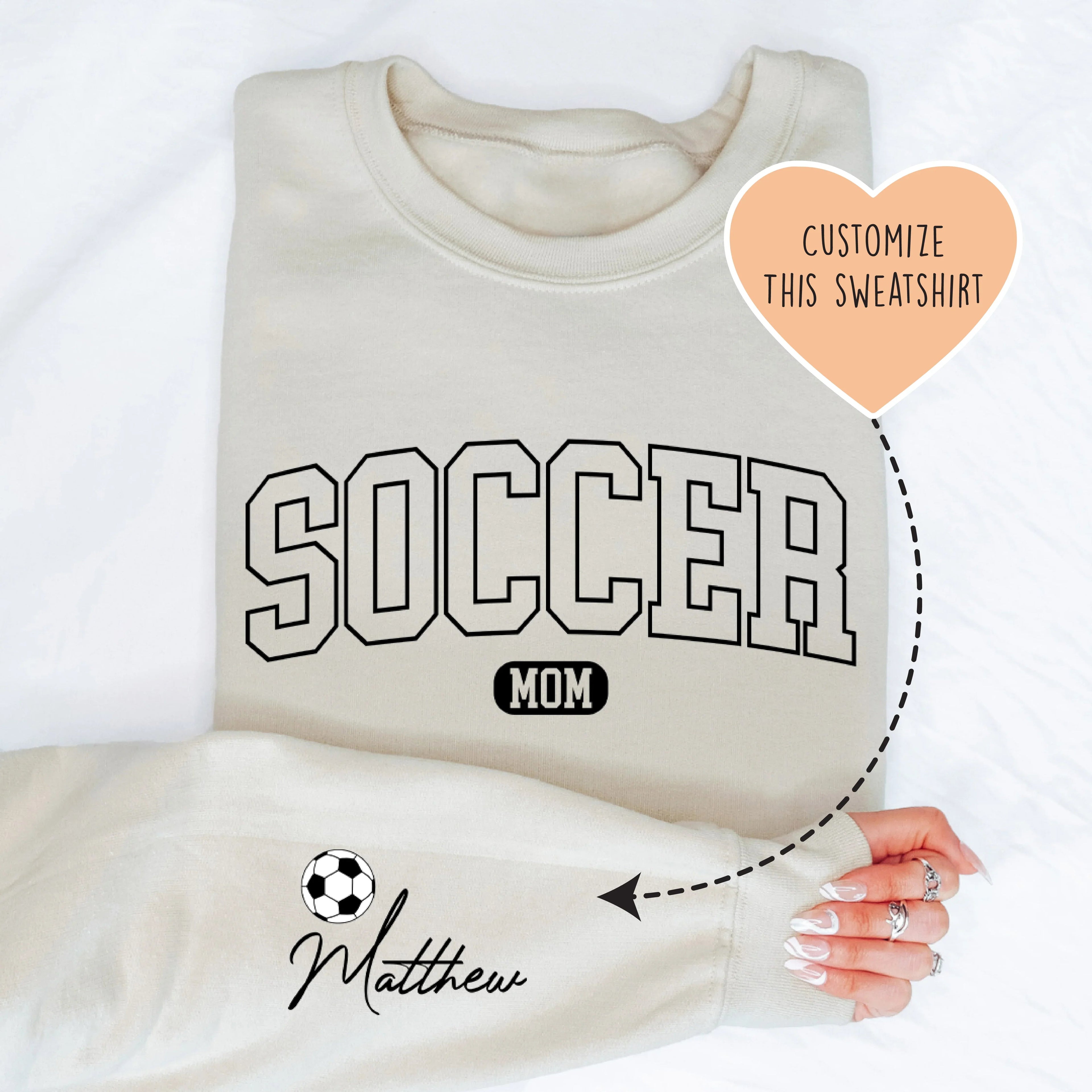 Custom Soccer Mom Sweatshirt - WonderingCloth