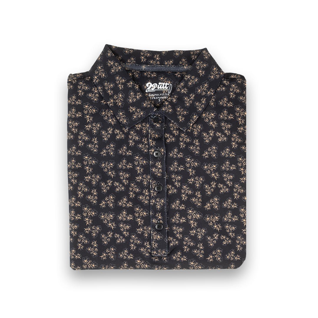 Dark Floral Women's (Sleeveless) Polos - WonderingCloth