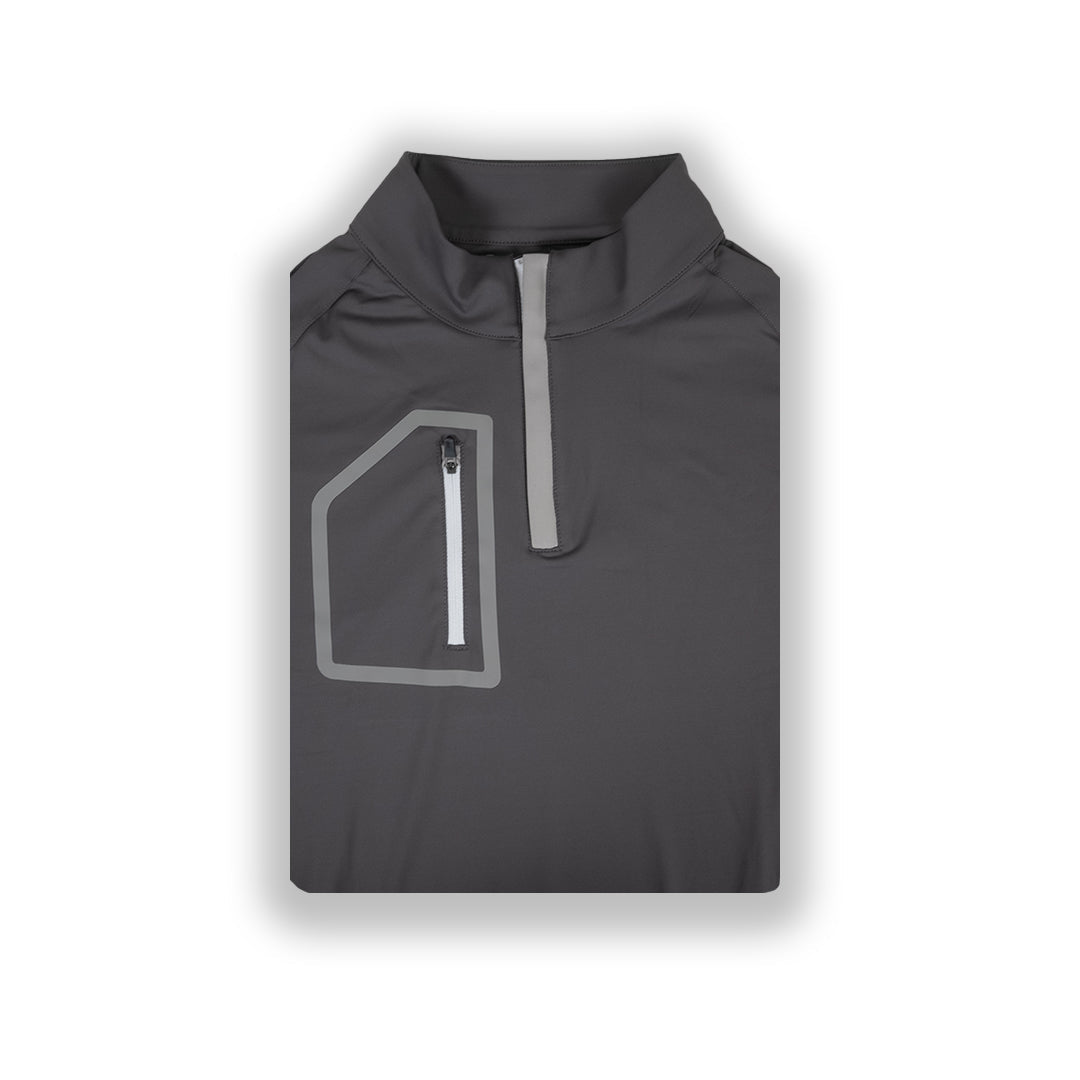 Dark Gray Men's Q-Zip - WonderingCloth