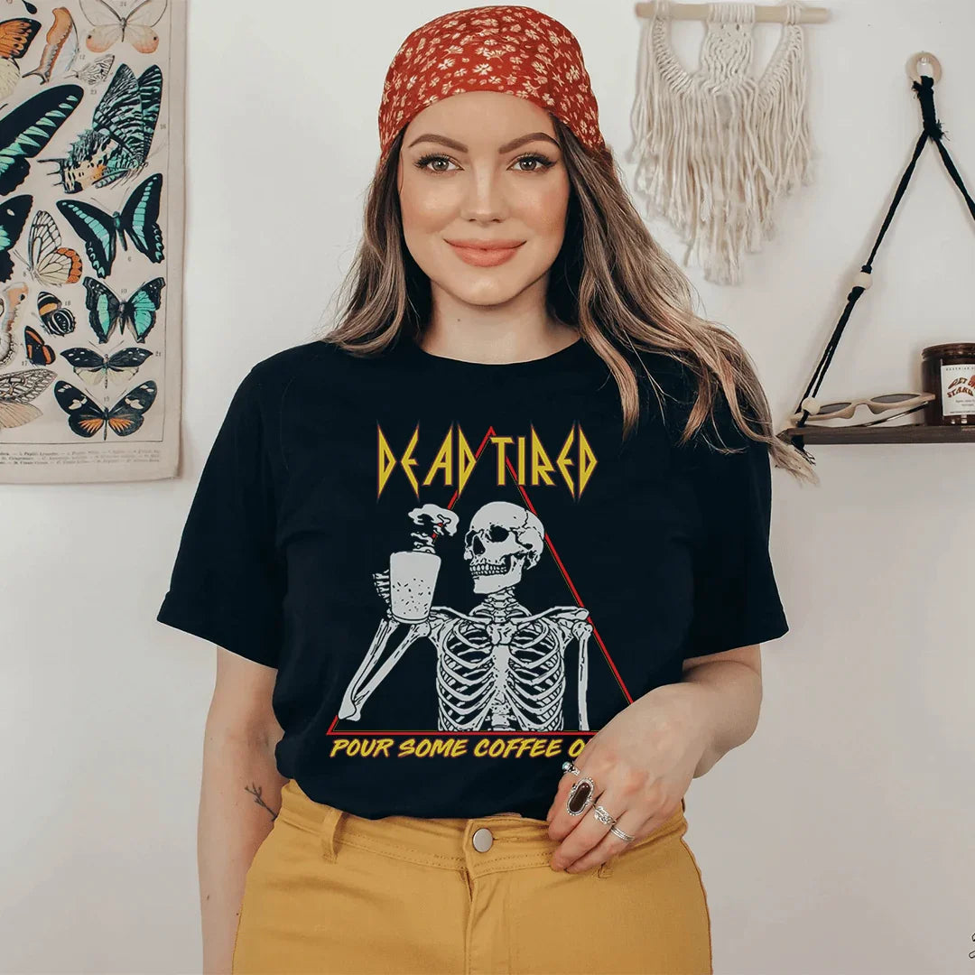 Dead Tired Coffee Tee - WonderingCloth