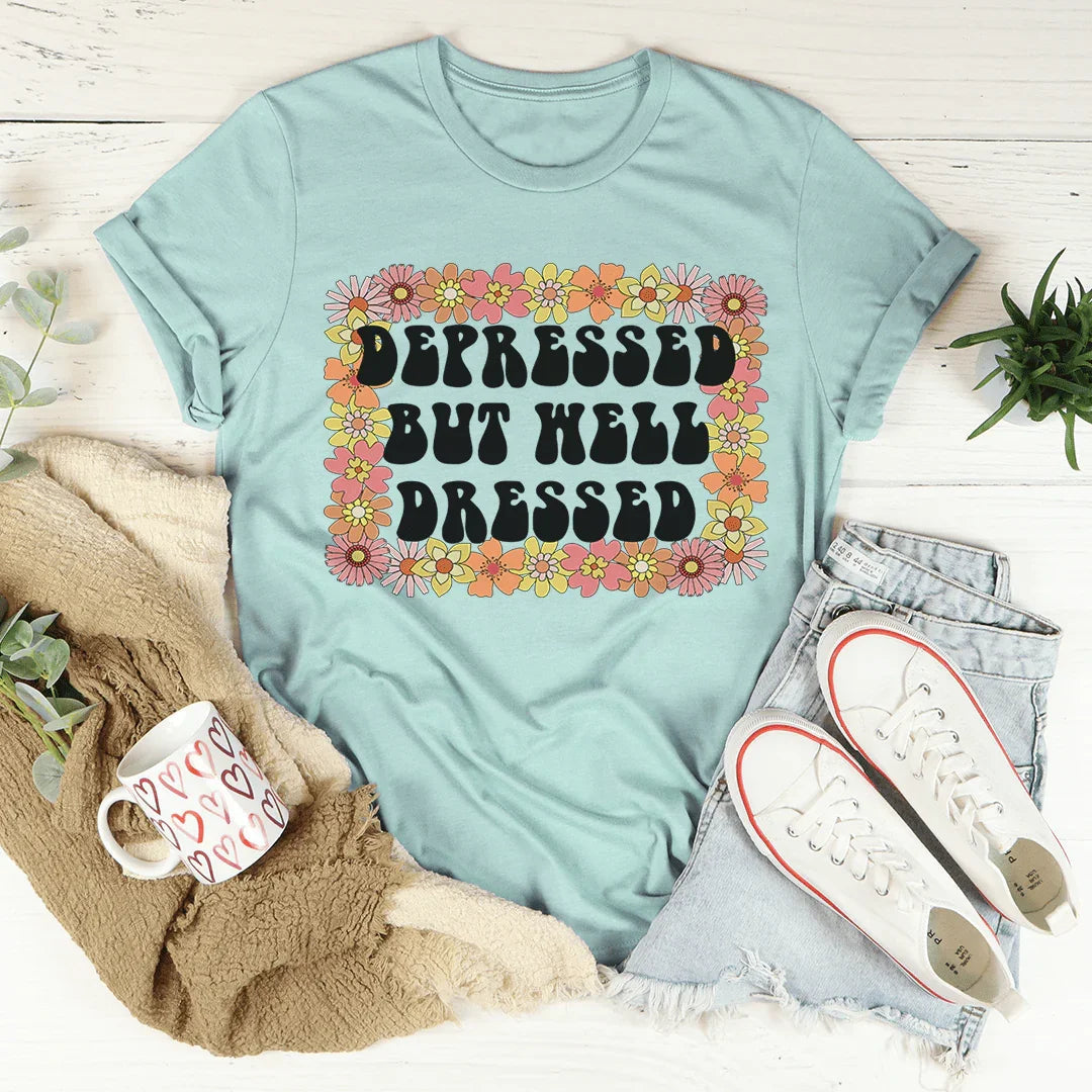 Depressed But Well Dressed Tee - WonderingCloth