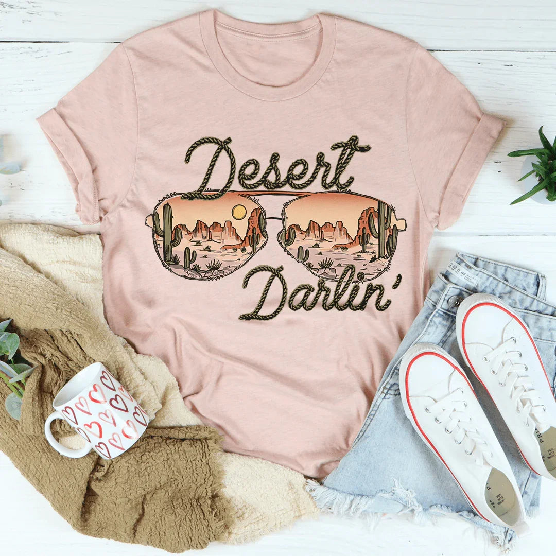 Desert Darlin' Sunglasses Tee - WonderingCloth