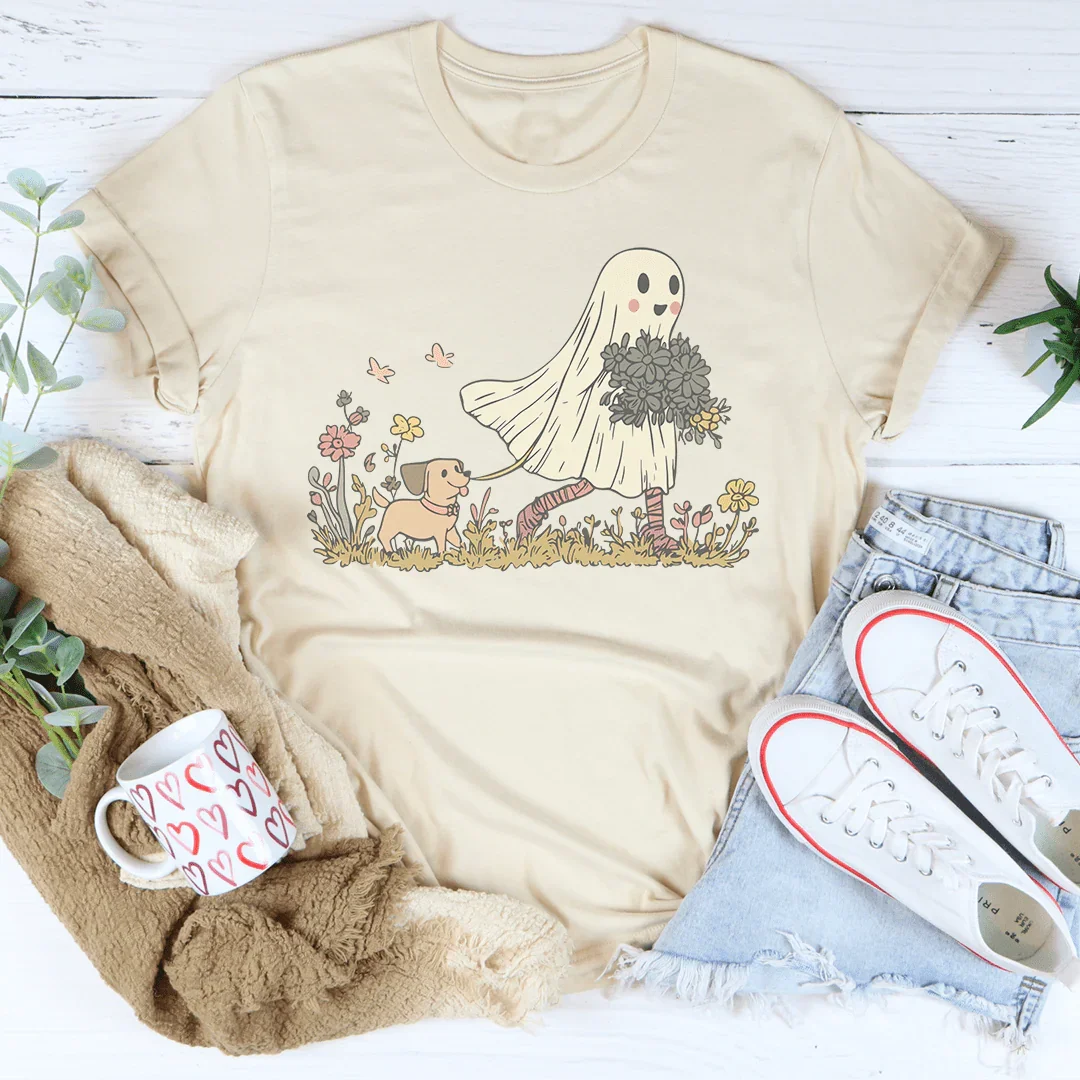 Dog Ghost Mom Tee - WonderingCloth