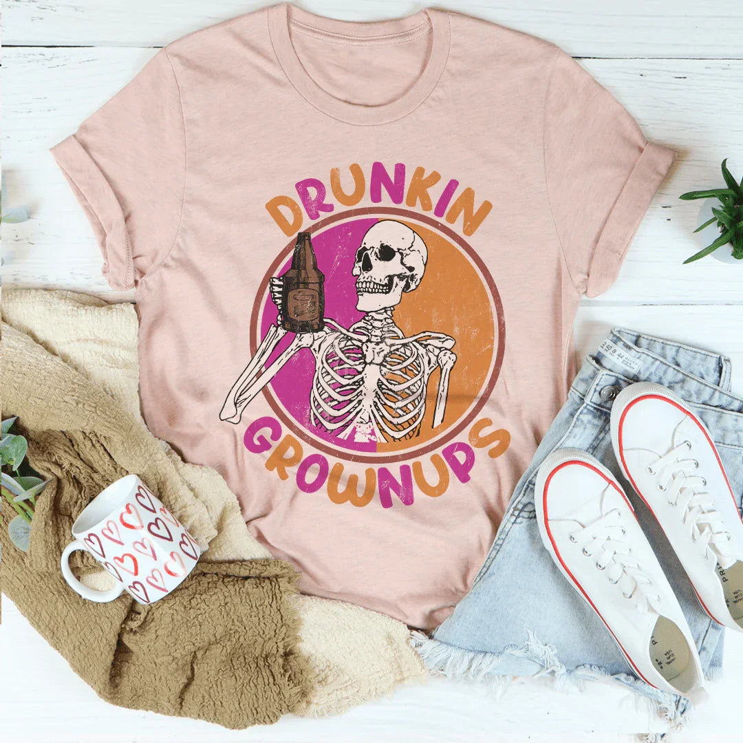Drunkin Grownups Tee - WonderingCloth
