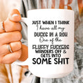 Ducks In A Row Ceramic Mug 15 oz - WonderingCloth