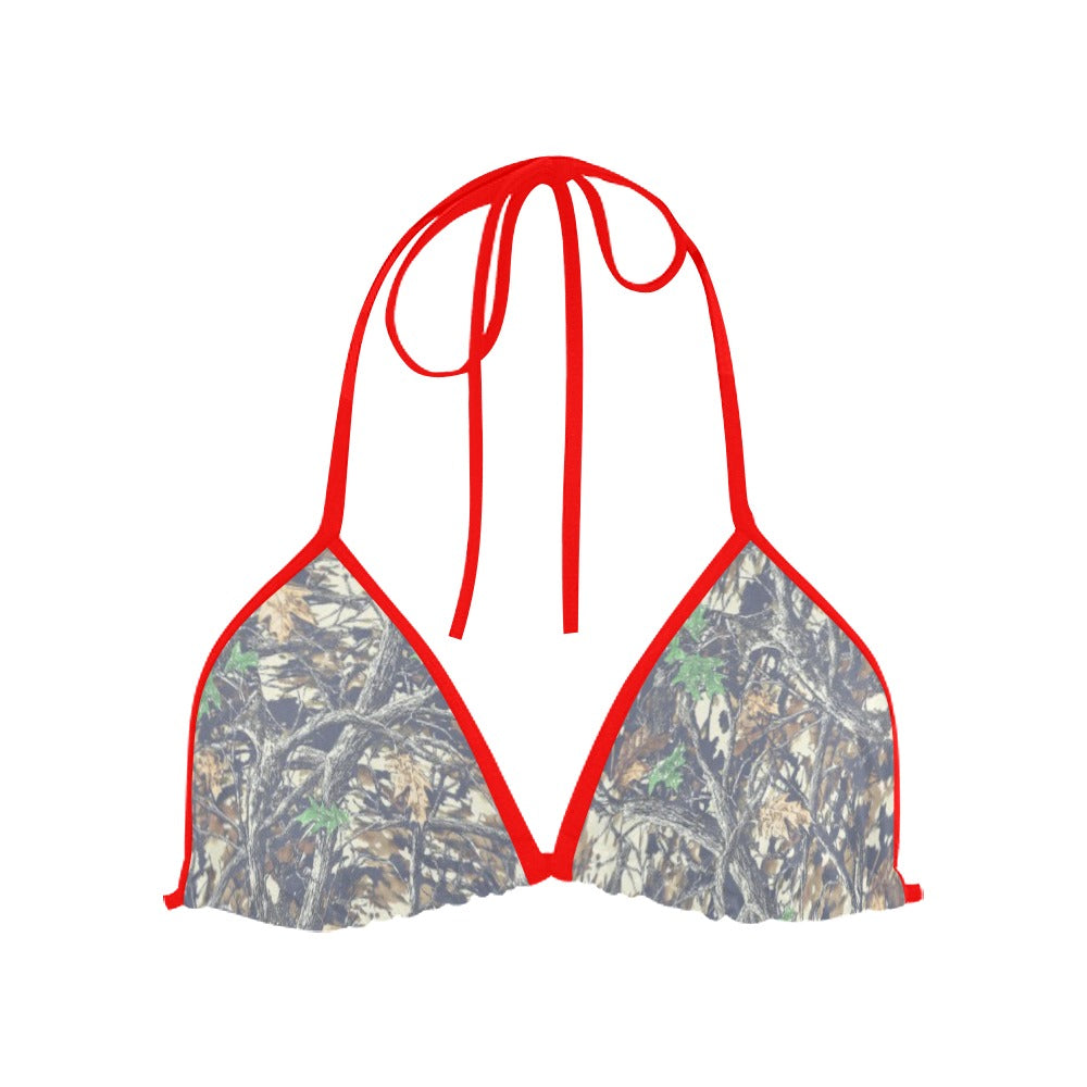 Faded Camo Triangle Bikini Top