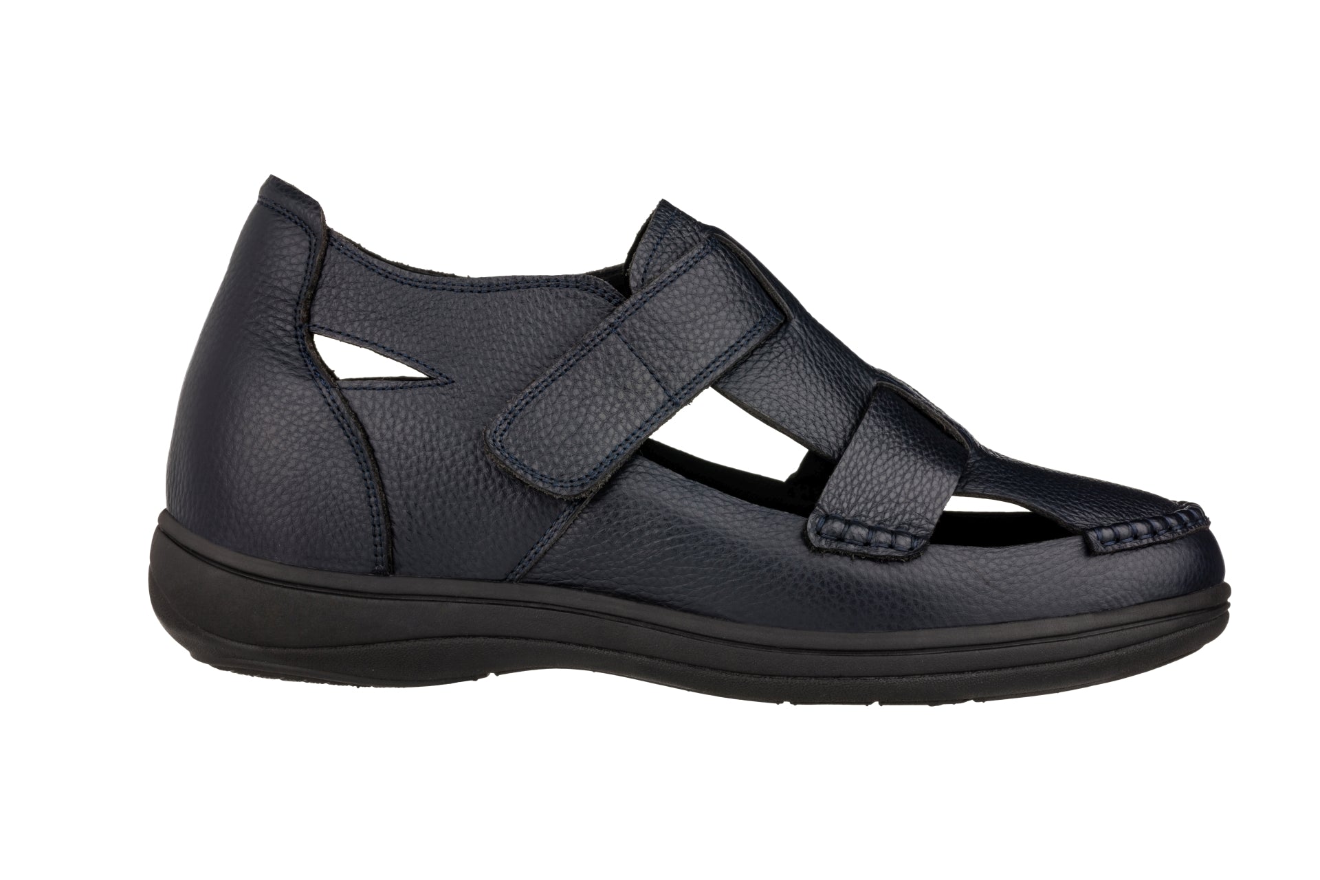 CALTO - K2663 - 3.2 Inches Taller (Navy) - Casual Fisherman Sandal - WonderingCloth