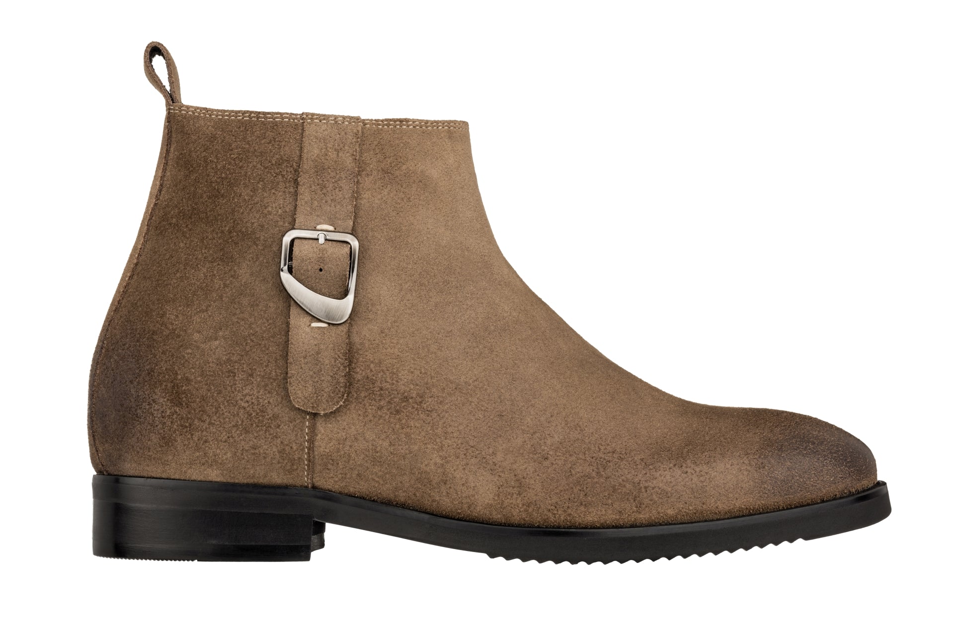 TOTO - K92083 - 3 Inches Taller (Nubuck Coffee Brown) - Chelsea Ankle Boots - WonderingCloth