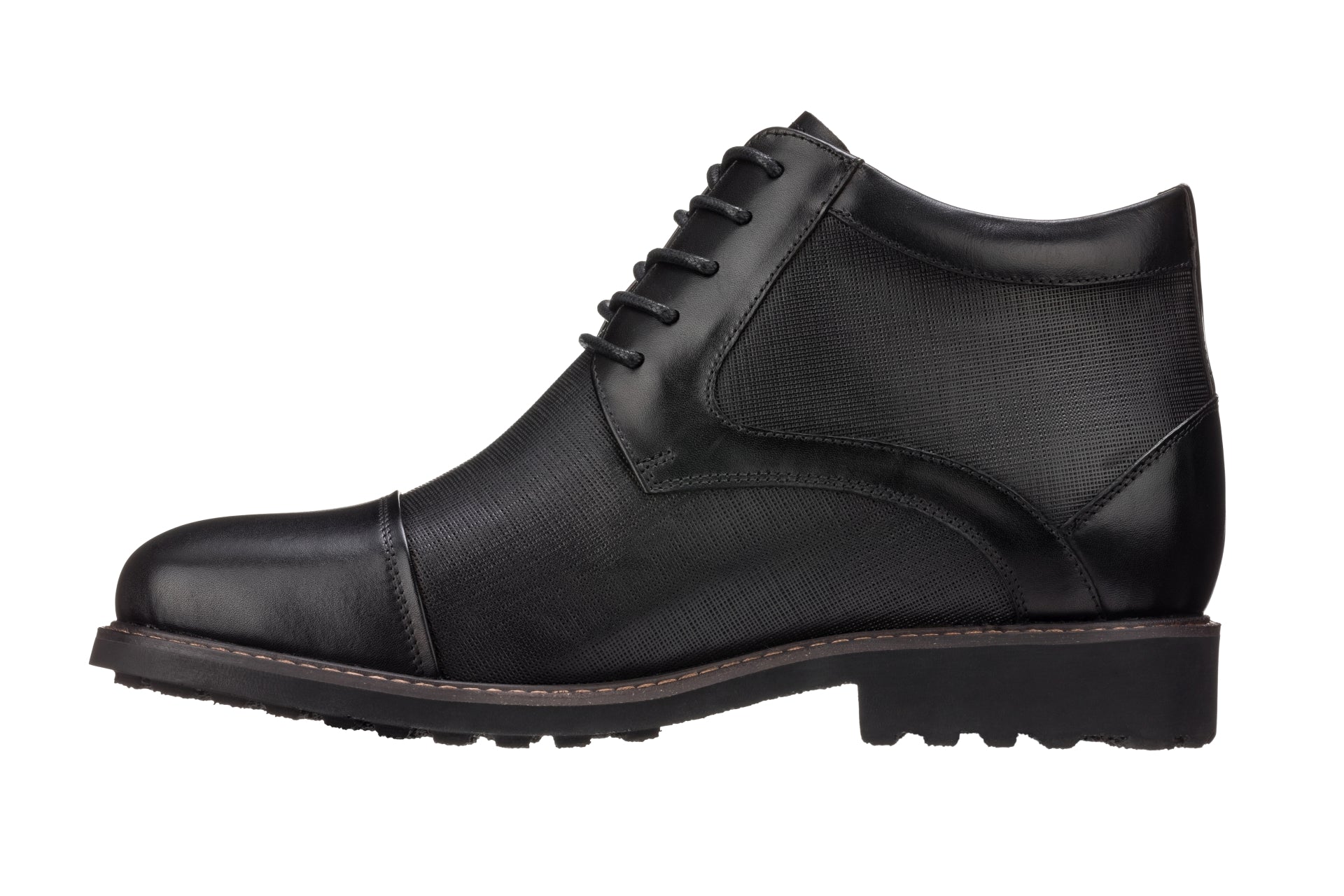 TOTO - Y41088 - 3.2 Inches Black Leather Boots - WonderingCloth