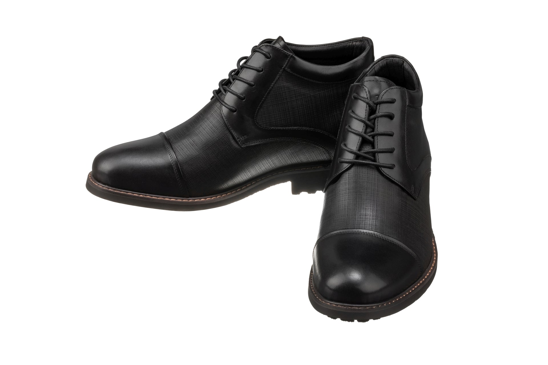 TOTO - Y41088 - 3.2 Inches Black Leather Boots - WonderingCloth