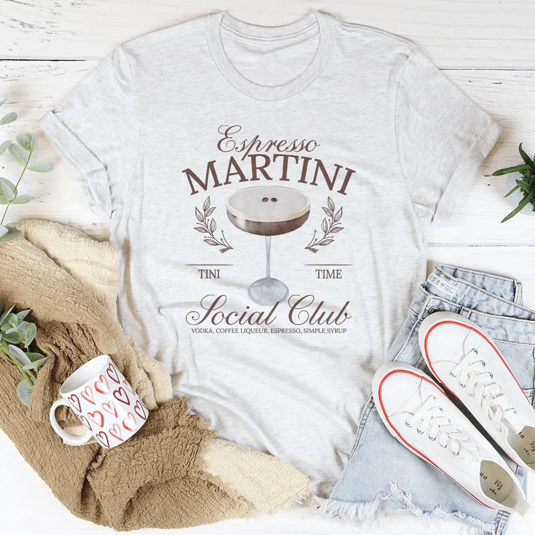 Espresso Martini Social Club Tee - WonderingCloth