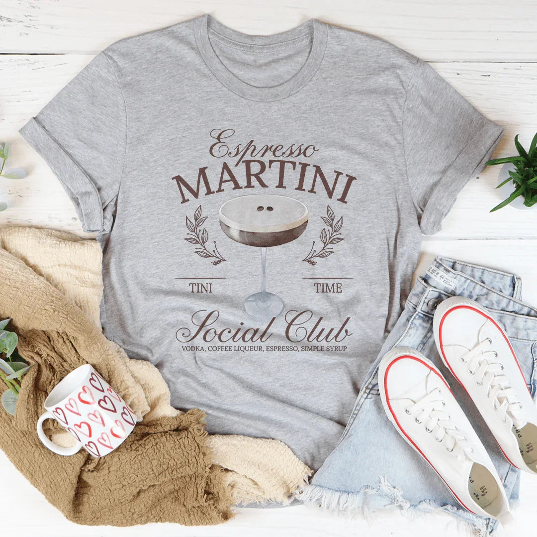 Espresso Martini Social Club Tee - WonderingCloth