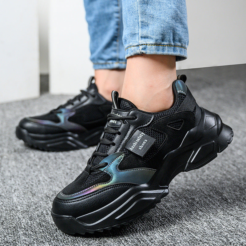 Lightweight Breathable Anti-Smash Work Shoes – Women's Safety Sneakers - WonderingCloth