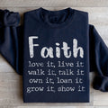 Faith Love It Live It Sweatshirt - WonderingCloth