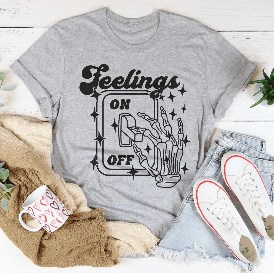 Feeling On And Off Tee - WonderingCloth