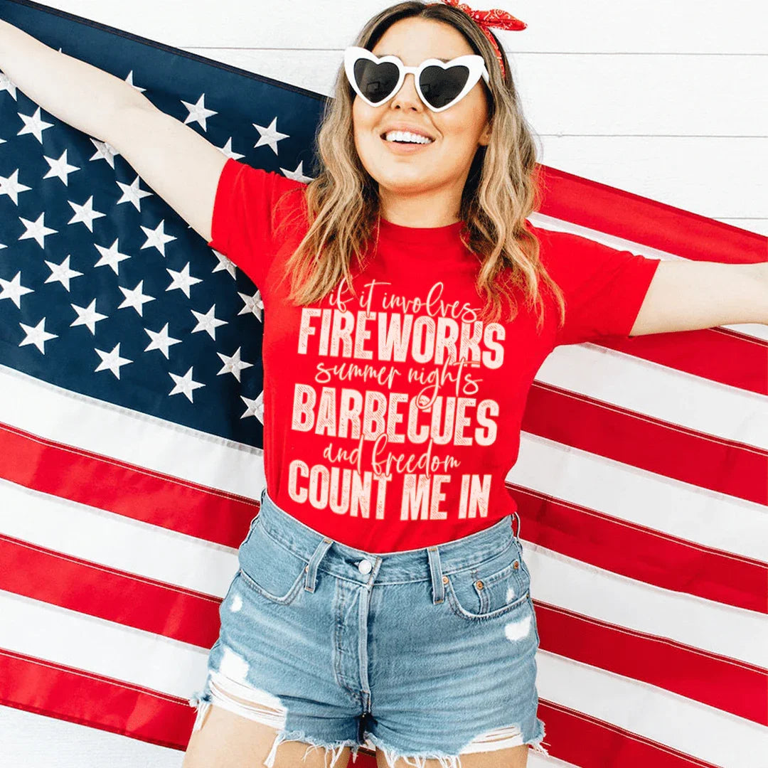 Fireworks Summer Nights BBQs & Freedom Tee - WonderingCloth