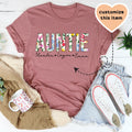 Floral Auntie Custom Tee - WonderingCloth