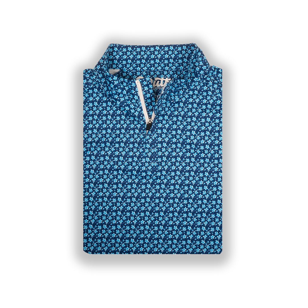 Floral Club Men's Q-Zip - WonderingCloth
