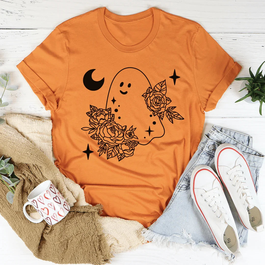 Floral Ghost Tee - WonderingCloth