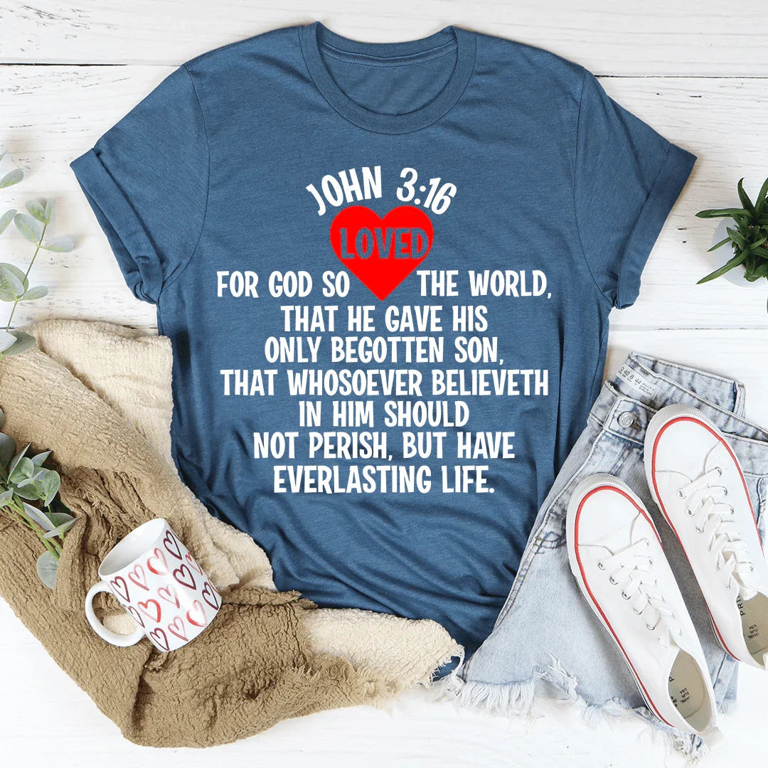 For God So Loved The World Tee - WonderingCloth