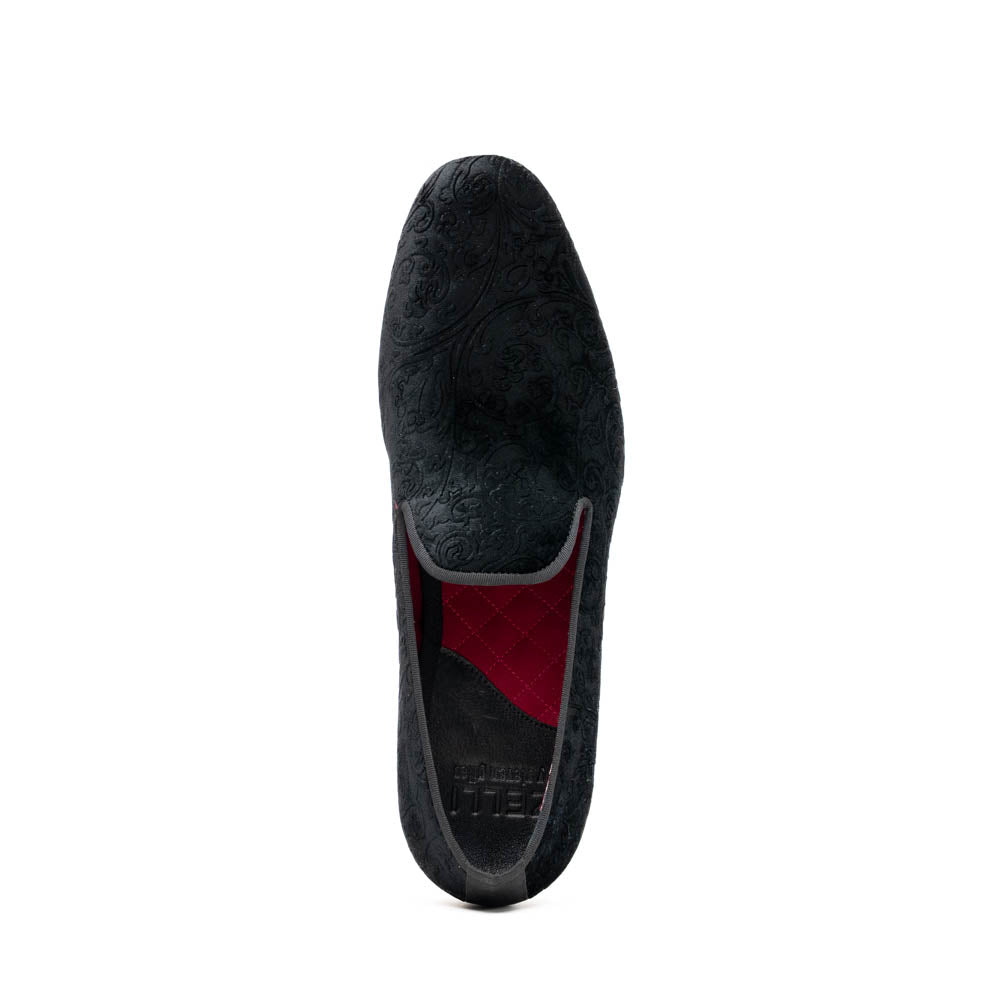 10-520-BLK FORMAL II Velvet Tuxedo Shoe, Black - WonderingCloth