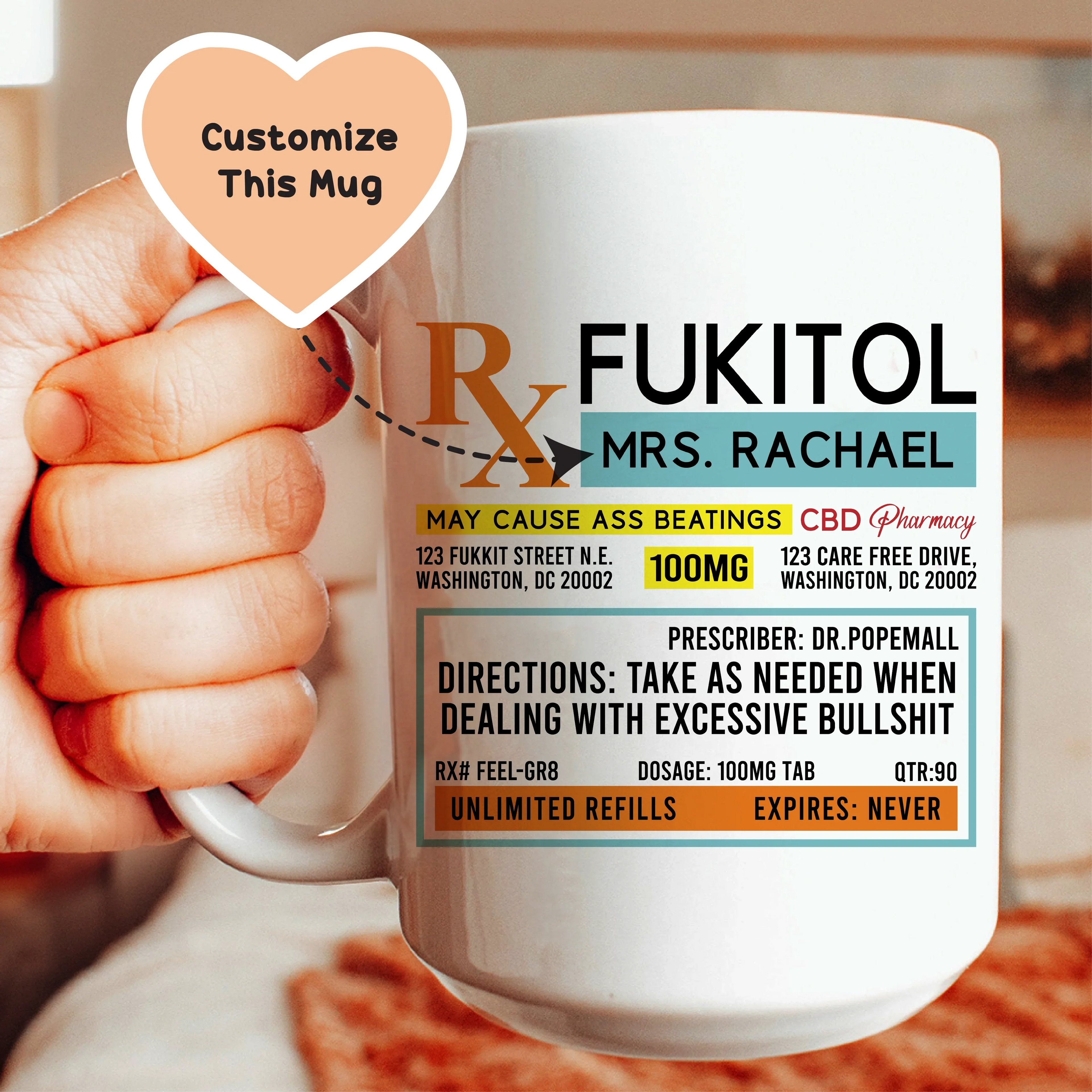 Fukitol Custom Mug - WonderingCloth