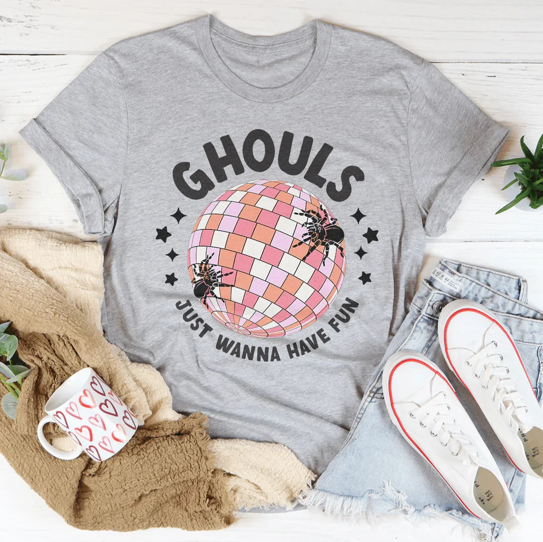 Ghouls Just Wanna Have Fun Retro Tee - WonderingCloth