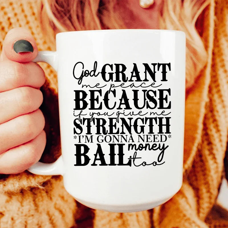 God Grant Me Peace Ceramic Mug 15 oz - WonderingCloth