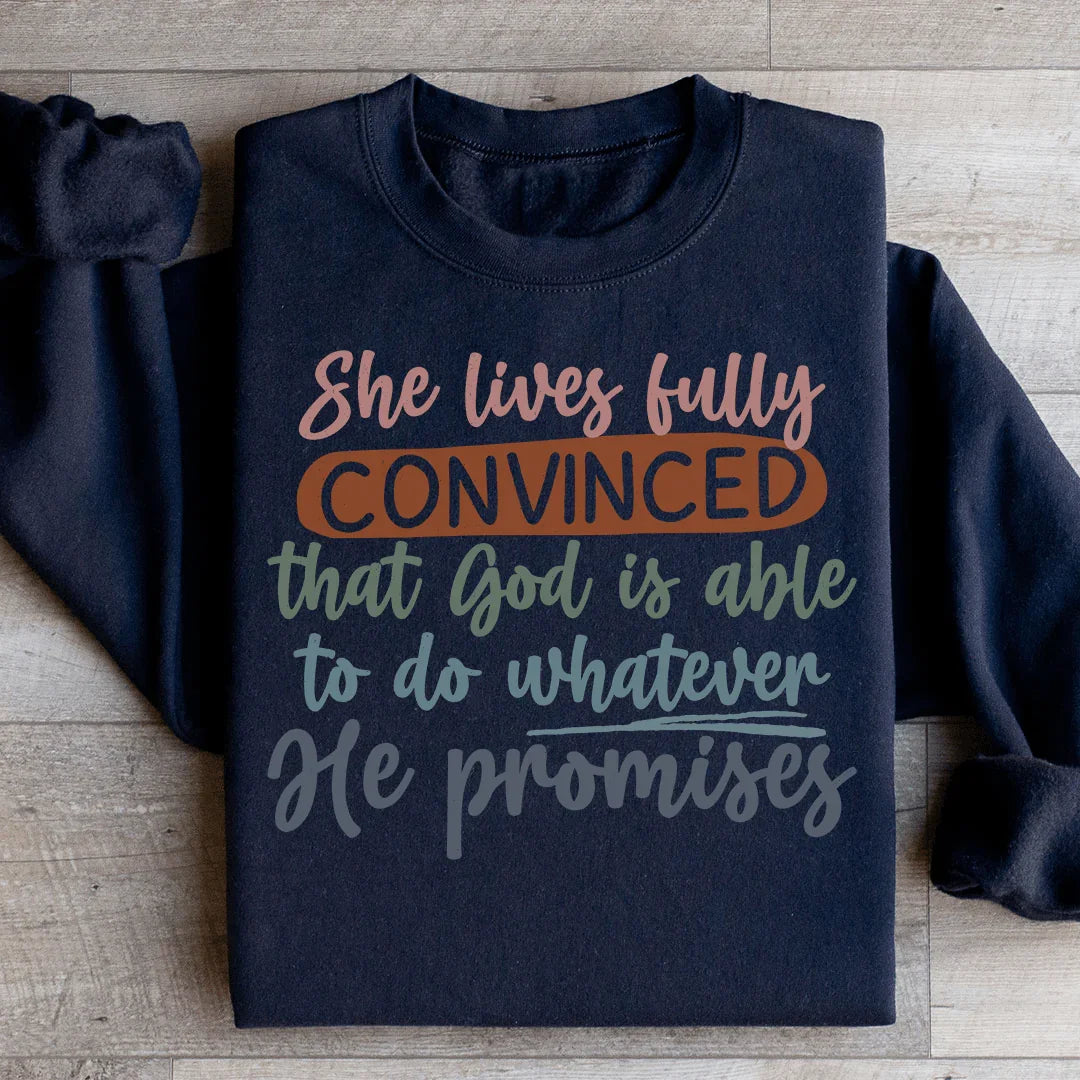 God Is Able To Do Whatever He Promises Sweatshirt - WonderingCloth